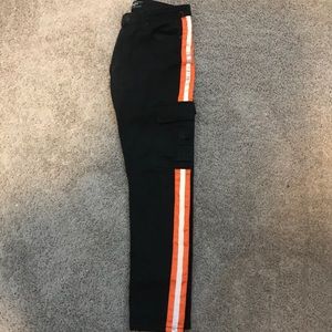 Reflective “Black and orange” Cargo Pants